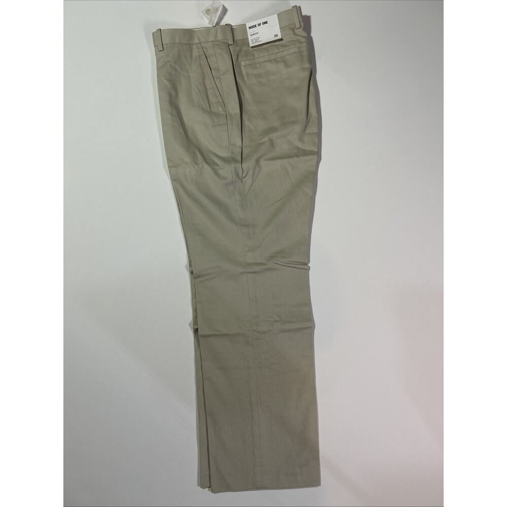 NWT Mode of One Men's Slim-Fit Suit Pants Dark Ecro Khaki Linen W38 MSRP$79.50